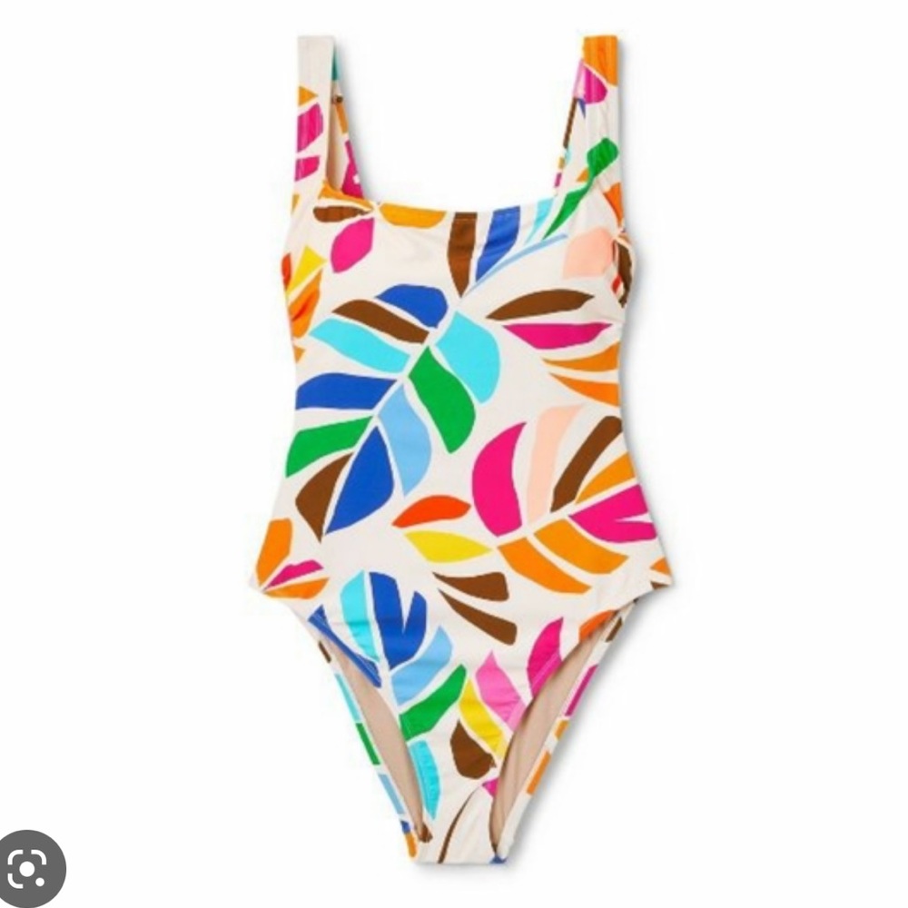 Tabitha Brown for Target - women’s botanical print low back one piece swimsuit